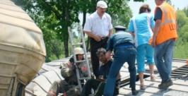 Грузовой поезд сошел с рельсов в ЕАО  пресс-служба ГУ МЧС России по ЕАО