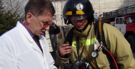 Пациентов и врачей инфекционной больницы ЕАО спасли от условного пожара Пресс-служба ГУ МЧС по ЕАО