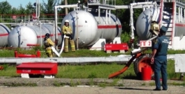 Учения пожарных на газо-наполнительной станции сайт ГУ МЧС России по ЕАО