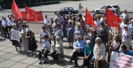 Акция протеста собрала по разным оценкам от 50-ти до 100 человек ИА EAOmedia