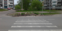 Пешеходный переход &quotв никуда&quot на ул. 40 лет Победы обескуражил наркорра из Биробиджана из личного архива народного корреспондента Екатерины