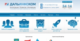 Сайт Дальинфокома Скриншот страницы