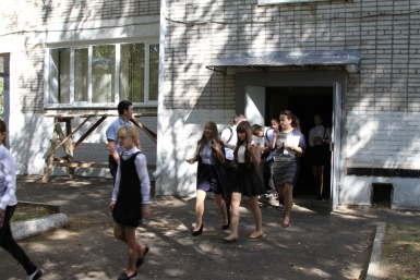 Эвакуация в школе Пресс-служба ГУ МЧС России по ЕАО