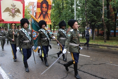 Праздник в память о победах на трех полях русской славы отметили в Биробиджане Владимир Иващенко