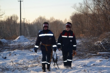 Энергетики ЕАО оперативно наладили электроснабжение в пострадавших от метели селах Предоставлено пресс-службой АО &quotДРСК&quot - &quotЭлектрические сети ЕАО&quot
