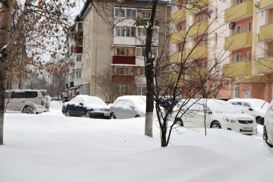 Автомобили занесло снегом Юрий Скачков