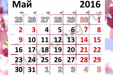 Майские каникулы  из открытых источников 