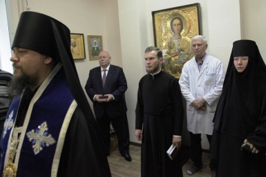 Открытие часовни в областной больнице Пресс-служба Законодательного Собрания ЕАО